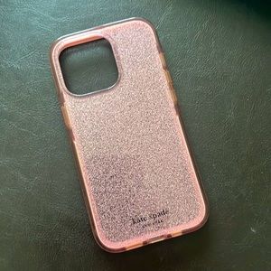 Kate Spade Sparkly Pink iPhone 13 Pro Hard Case